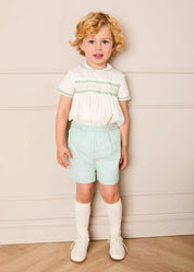 Plain high socks - Cream (0mths-10yrs)
