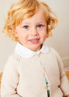Plain Cardigan in Cream (6mths-10yrs) Knitwear from Pepa London US