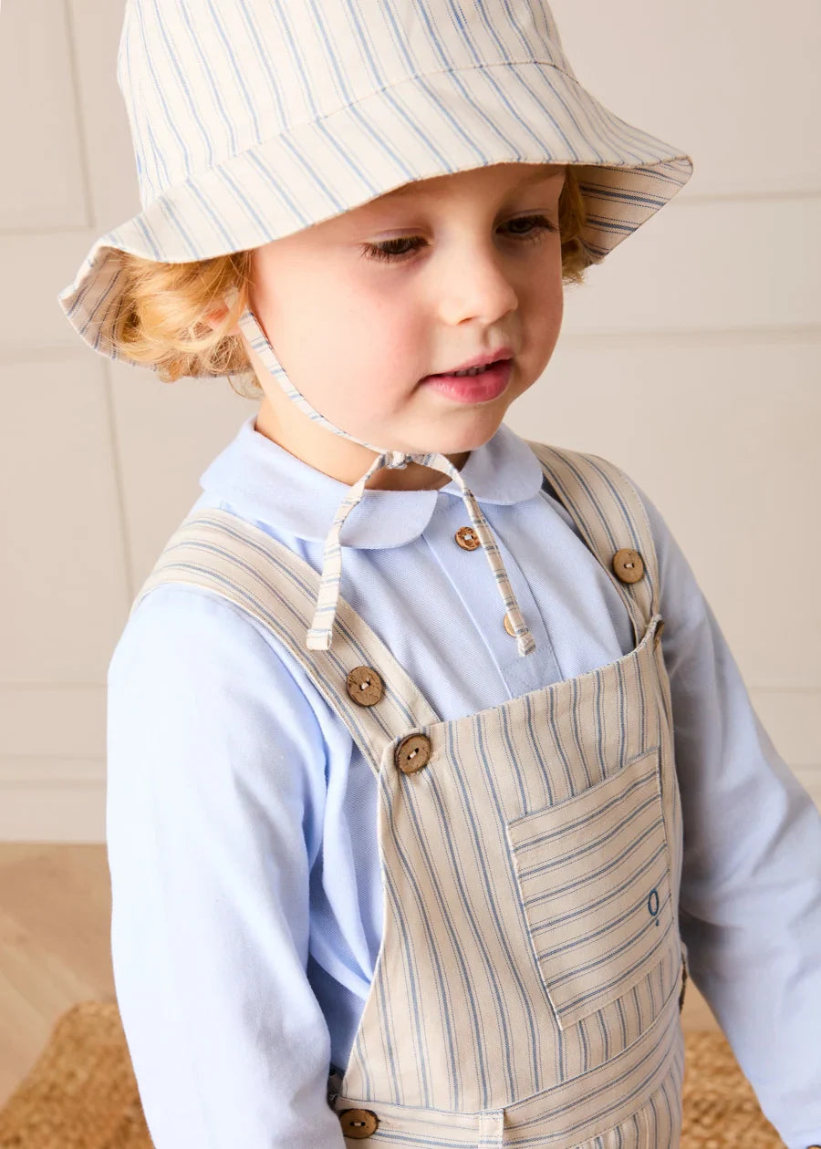 Percy Stripe Sun Hat in Blue (S-L) Accessories from Pepa London US