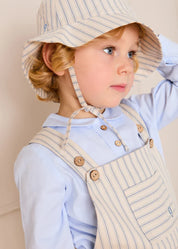 Blue Peter Pan Collar Shirt With Front Pleat (12mths-3yrs)