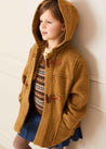 Double Faced Wool Toggle Fastening Coat In Camel (4-10yrs) COATS  from Pepa London US