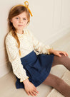 Ditsy Floral Long Sleeve Blouse In Mustard (12mths-10yrs) BLOUSES from Pepa London US