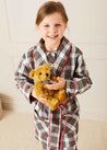 Sussex Tartan Dressing Gown in Red (2-10yrs) Nightwear from Pepa London US