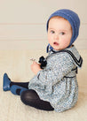 Cable Detail Knitted Bonnet In Blue (S-L) KNITTED ACCESSORIES from Pepa London US