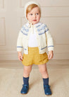 Fair Isle Cardigan in Cream (6mths-3yrs) KNITWEAR  from Pepa London US