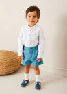 Plain Elasticated Shorts in Blue (12mths-4yrs) SHORTS from Pepa London US