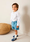 Plain Elasticated Shorts in Blue (12mths-4yrs) SHORTS from Pepa London US