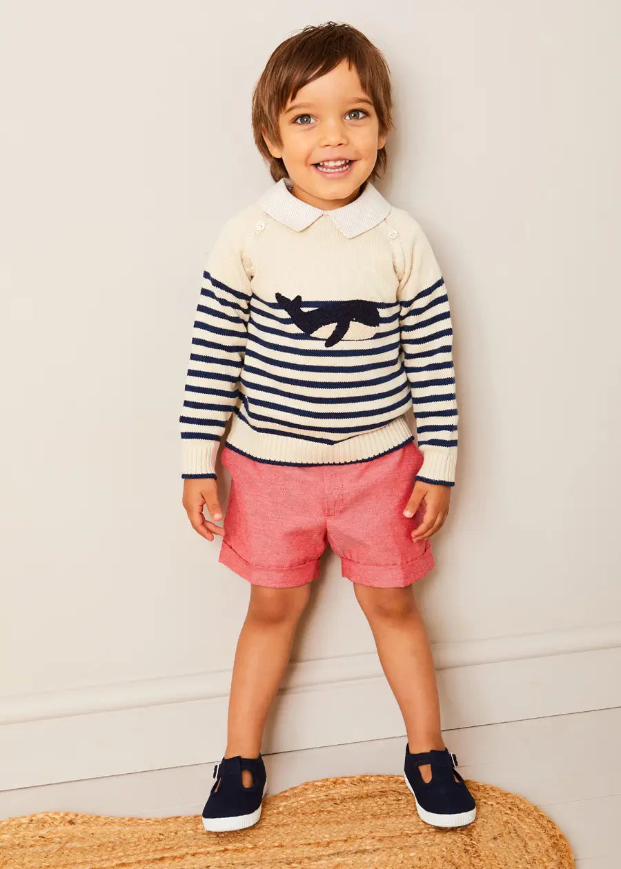 The Whale Striped Jumper Toddler Boy Look Look from Pepa London US