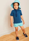 Plain Short Sleeve Polo Shirt in Navy (2-10yrs) TOPS & BODYSUITS from Pepa London US