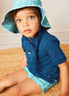 Adelaide Floral Beach Hat in Green (S-M) ACCESSORIES from Pepa London US