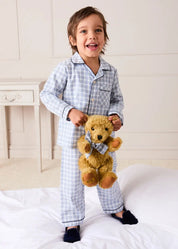 Wilfred Check Pyjamas in Blue (18mths-10yrs) Nightwear from Pepa London US