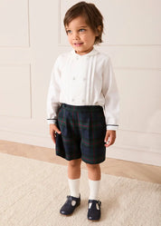 Kinnerton Tartan Peter Pan Collar Long Sleeve Two Piece Set in Green (18mths-6yrs) TWO PIECE SETS from Pepa London US