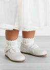 Mary Jane Leather Baby Shoes in Ivory (20-24EU) Shoes  from Pepa London US