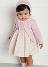 Openwork Hem Single Button Cardigan in Pink (6mths-10yrs) Knitwear  from Pepa London US