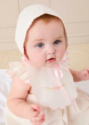 Linen Blend Hand Smocked Cap Sleeve Dress With Bloomers in White (1-6mths) Dresses from Pepa London US