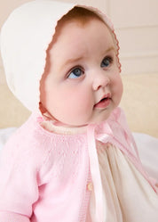 Linen Blend Hand Smocked Cap Sleeve Dress With Bloomers in White (1-6mths) Dresses from Pepa London US