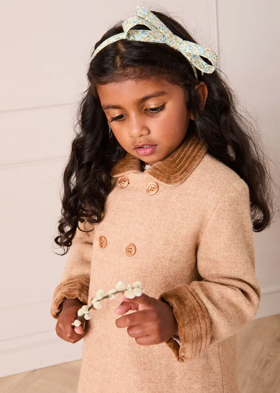 Traditional Double Breasted Coat in Camel (12mths-10yrs) Coats from Pepa London US