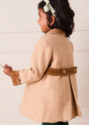 Traditional Double Breasted Coat in Camel (12mths-10yrs) Coats from Pepa London US
