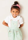 Hand Smocked Collar Short Sleeve Blouse in White (18mths-6yrs) BLOUSES from Pepa London US