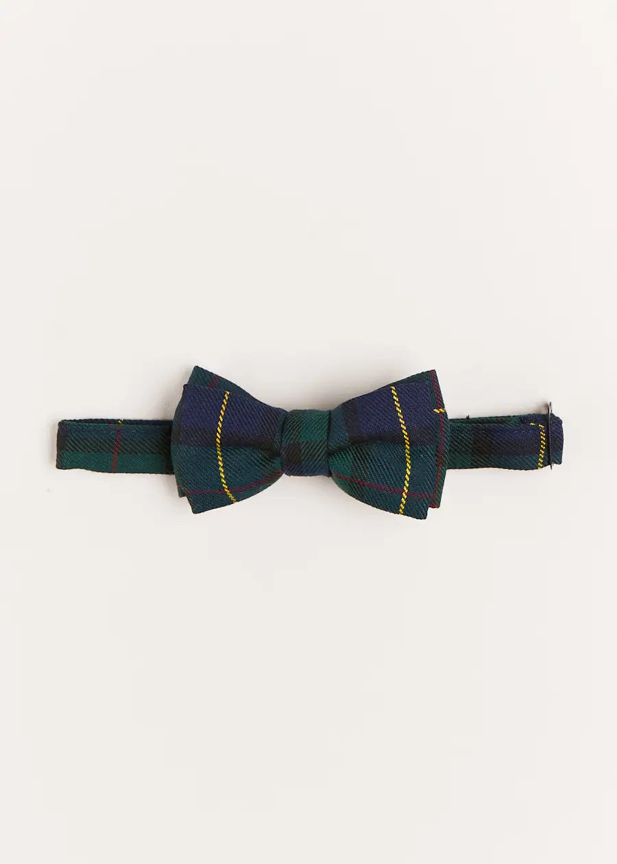 Windsor Tartan Bow Tie in Green HAIR ACCESSORIES from Pepa London US