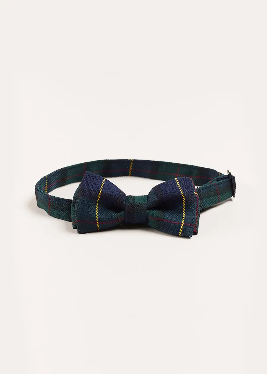 Windsor Tartan Bow Tie in Green HAIR ACCESSORIES from Pepa London US
