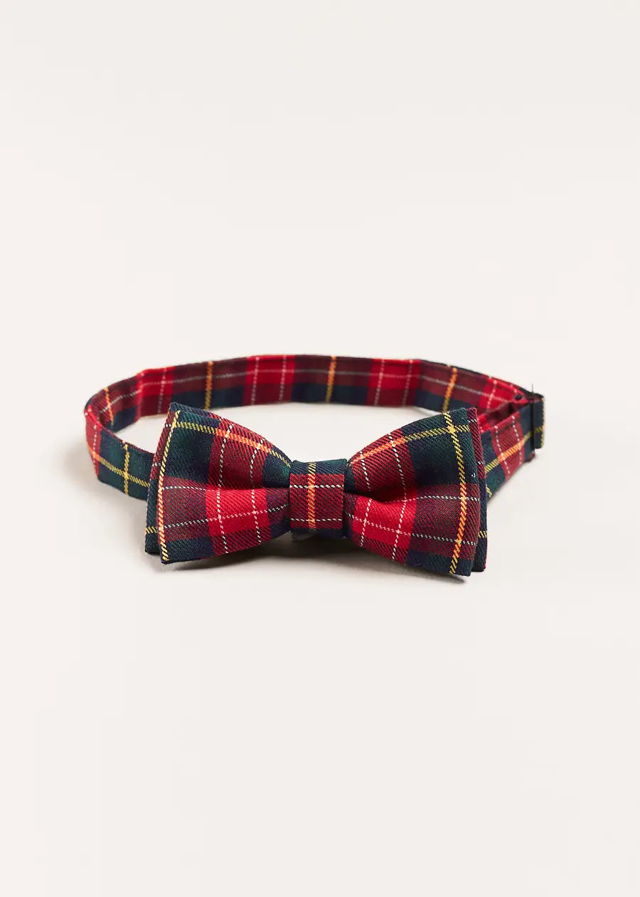 Belgravia Tartan Bow Tie in Red HAIR ACCESSORIES from Pepa London US