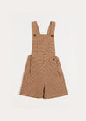 Chester Check Dungarees in Caramel (18mths-4yrs) Dungarees from Pepa London US