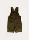 Corduroy Pocket Front Dungarees in Green (18mths-4yrs) Dungarees  from Pepa London US