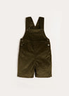 Corduroy Pocket Front Dungarees in Green (18mths-4yrs) Dungarees  from Pepa London US