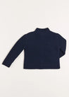 Toggle Fastening Cardigan in Navy (12mths-10yrs) Knitwear  from Pepa London US