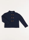 Toggle Fastening Cardigan in Navy (12mths-10yrs) Knitwear  from Pepa London US