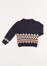 Bear Intarsia Cardigan in Navy (6mths-3yrs) Knitwear  from Pepa London US