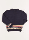 Bear Intarsia Jumper in Navy (4-10yrs) Knitwear  from Pepa London US