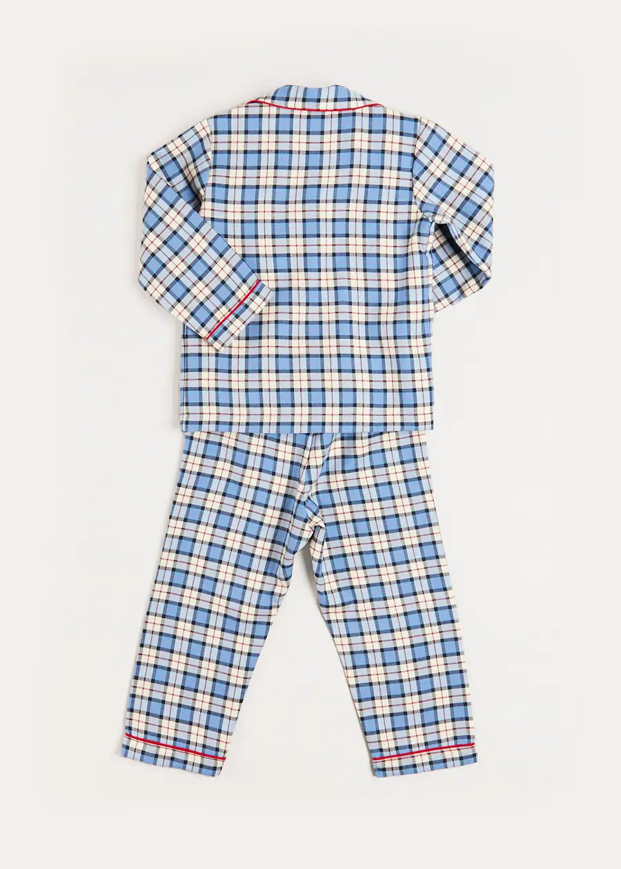 Gloucester Check Pyjamas in Blue (18mths-10yrs) Nightwear  from Pepa London US