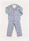 Gloucester Check Pyjamas in Blue (18mths-10yrs) Nightwear  from Pepa London US