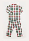 Sussex Tartan Pyjamas in Red (18mths-10yrs) Nightwear  from Pepa London US