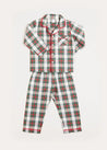 Sussex Tartan Pyjamas in Red (18mths-10yrs) Nightwear  from Pepa London US