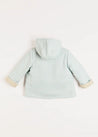 Herringbone Fluffy Lined Coat in Blue (6mths-2yrs) Coats  from Pepa London US