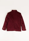 Velvet Mao Collar Blazer in Burgundy (4-10yrs) Coats  from Pepa London US