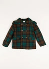 Montrose Check Coat in Green (2-10yrs) Coats  from Pepa London US