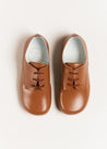 Leather Lace-Up Shoes in Brown (20-34EU) Shoes  from Pepa London US