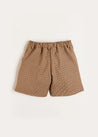 Chester Puppytooth Shorts in Caramel (4-10yrs) Shorts  from Pepa London US