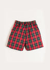 Belgravia Tartan Shorts in Red (4-10yrs) Shorts  from Pepa London US