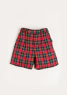 Belgravia Tartan Shorts in Red (4-10yrs) Shorts  from Pepa London US