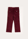 Velvet Formal Trousers in Burgundy (4-10yrs) Trousers from Pepa London US