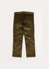 Corduroy Five Pocket Trousers in Green (4-10yrs) Trousers  from Pepa London US