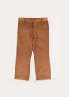 Corduroy Pocket Detail Trousers in Caramel (4-10yrs) Trousers  from Pepa London US