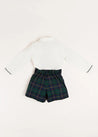 Windsor Tartan Long Sleeve Two Piece Set in Green (18mths-5yrs) Two Piece Set  from Pepa London US