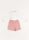 Herringbone Long Sleeve Two Piece Set in Red (18mths-5yrs) Two Piece Set  from Pepa London US