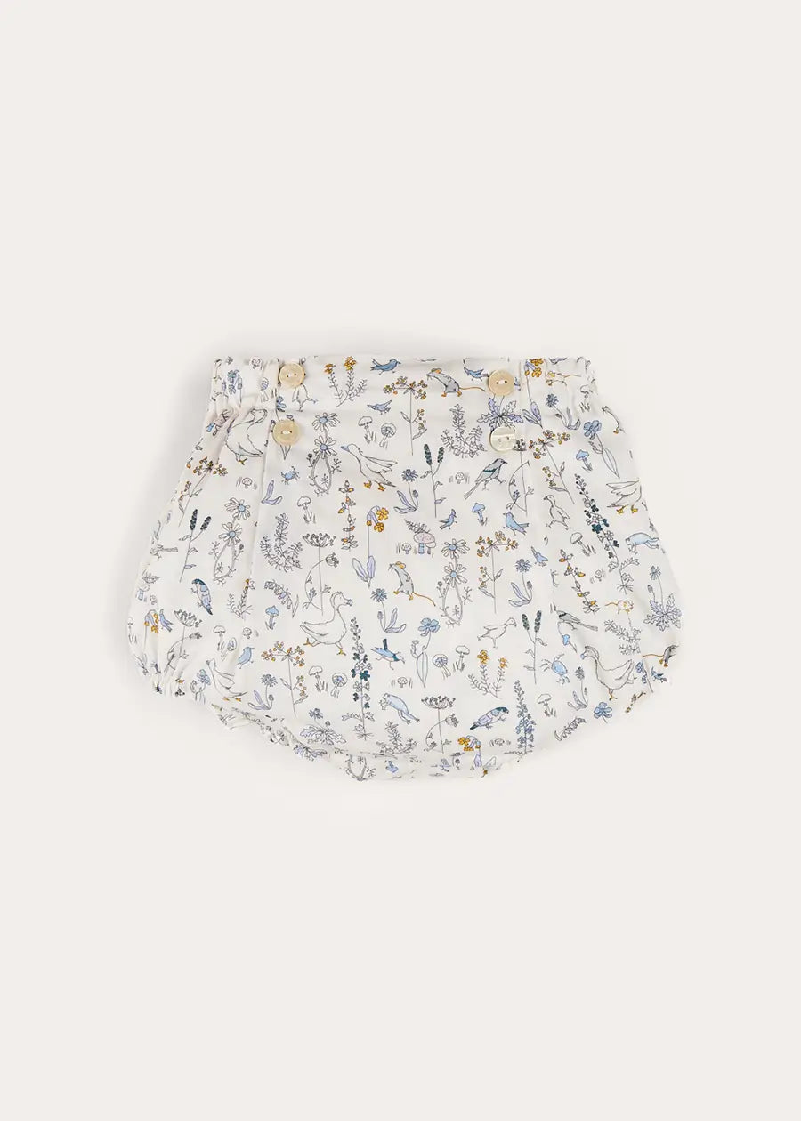 Ellis Floral Bloomer in Blue Made with Liberty Fabric (1m-3yrs) BLOOMER from Pepa London US